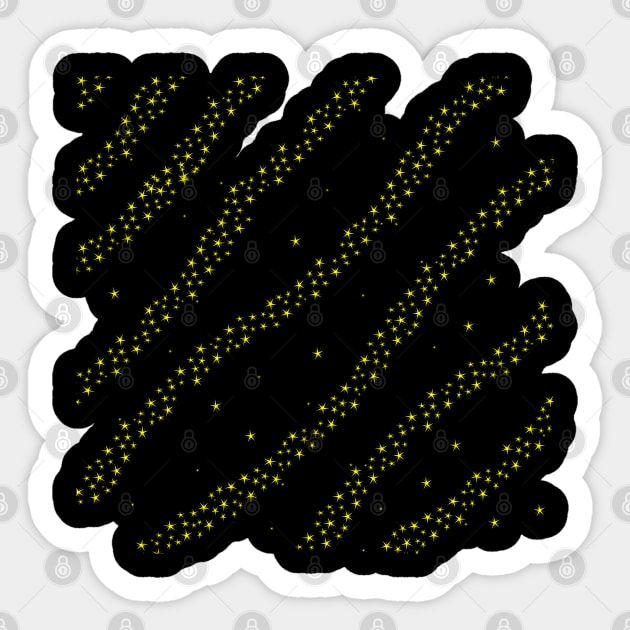 Yellow stars waves Sticker by artbyluko